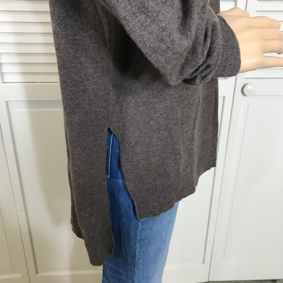 Vince Hi - Low Tunic Brown Sweater Medium - Picture 5 of 15